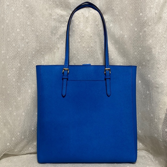 *SOLD*MICHAEL Michael Kors Jet Set Travel LG NS Saffiano Leather Tote In Blue - Picture 5 of 15